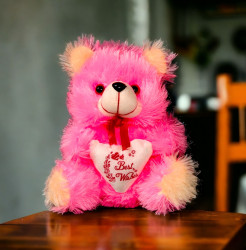 Lovable Mini Pink Teddy Bear with Heart