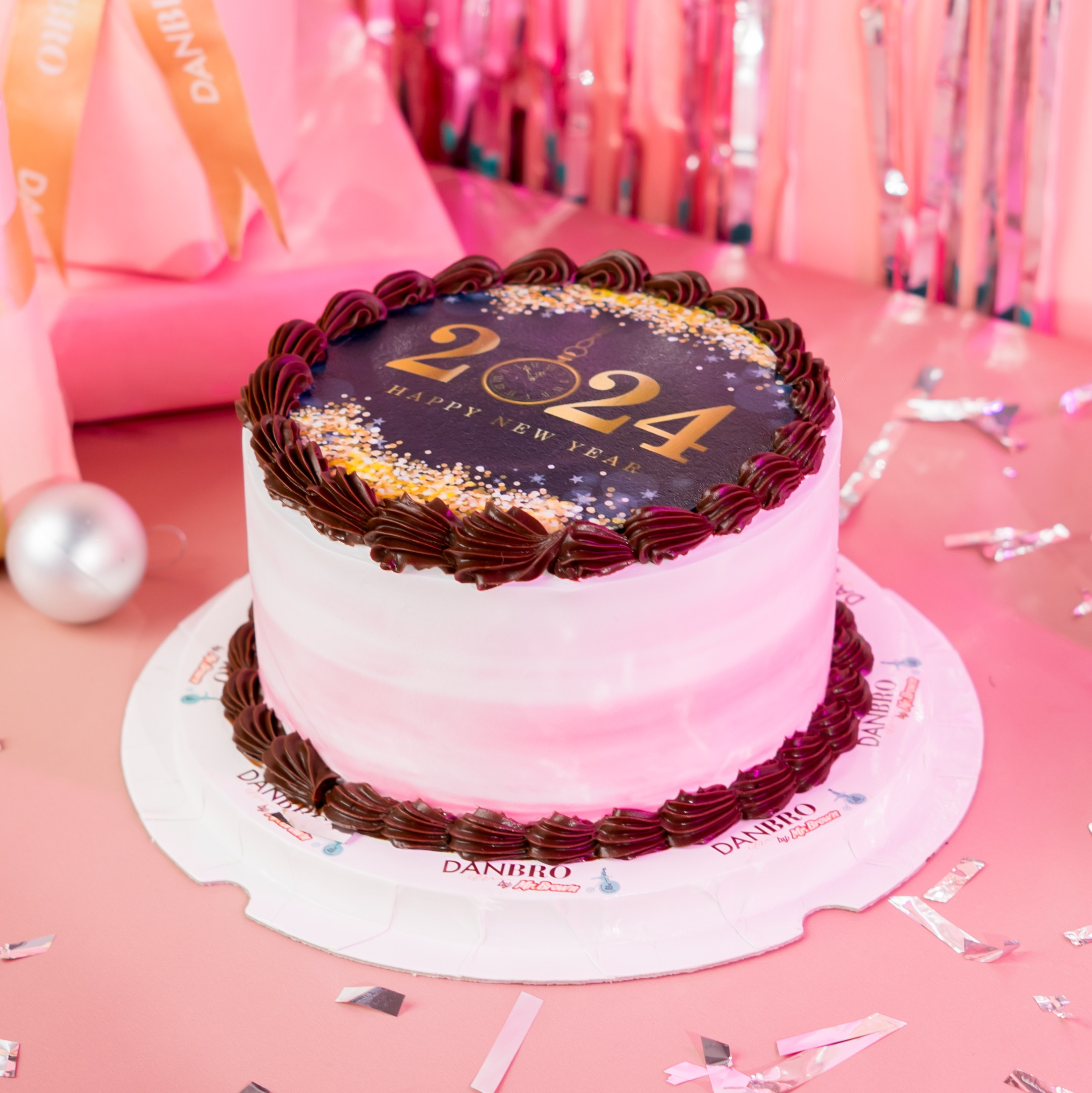 Festiko® Happy 2023 New Year Cake Topper - Gold Black Glitter 2023 New  Years Cake Decoration -