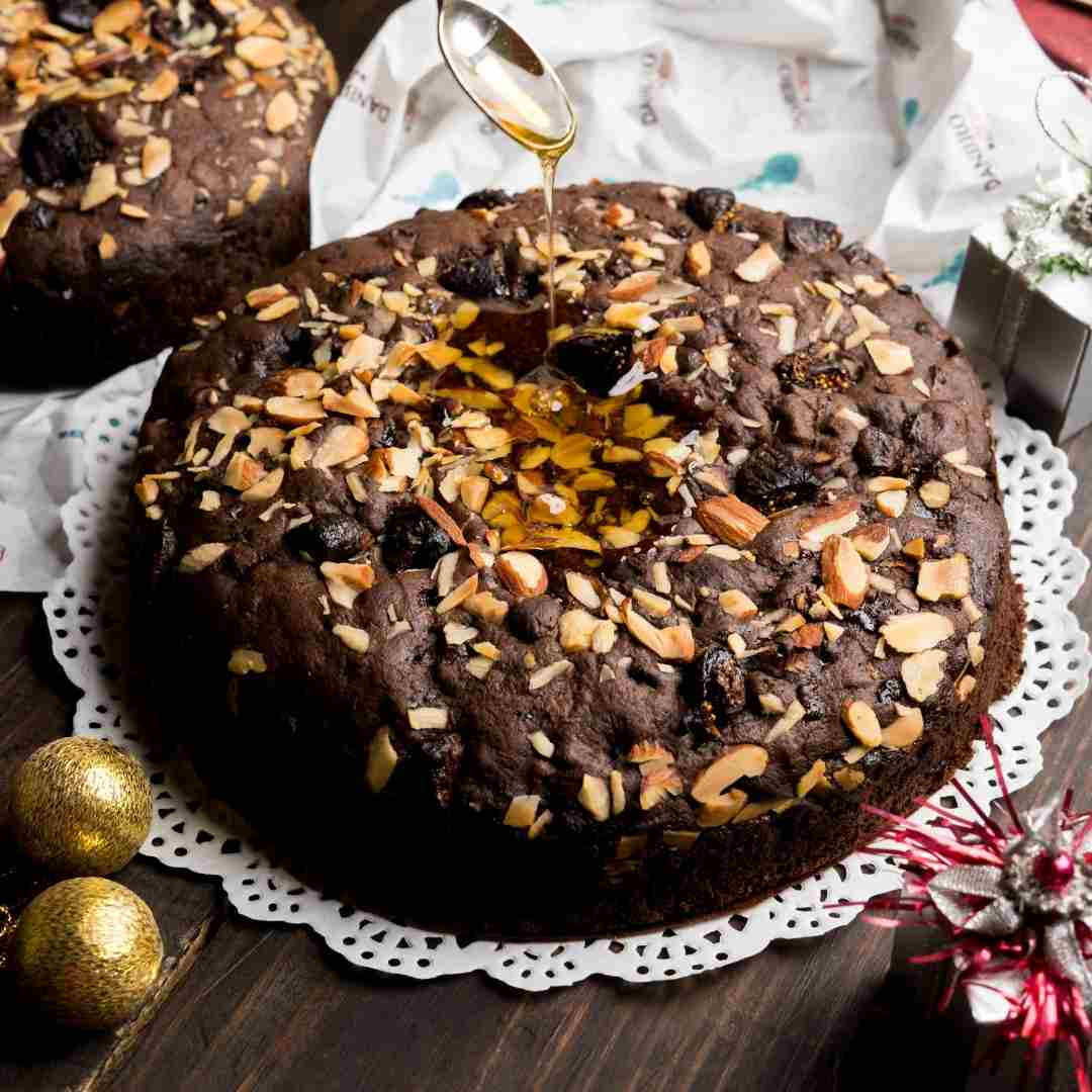 Hyatt Regency Lucknow - Moist and enriched with the goodness of dry fruits,  the plum cake adds to the festivities and joy. Sweeten up your Christmas  celebrations with our special plum cake