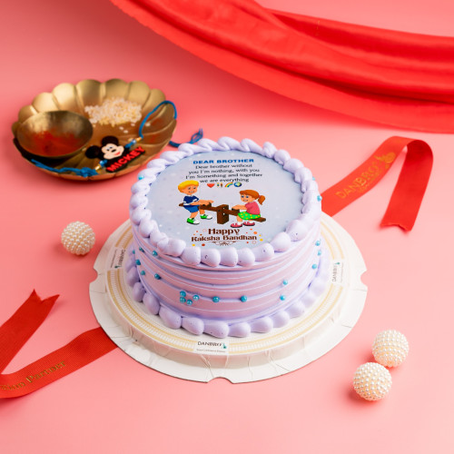 Strawberry Eggless Rakhi Cake (500g)