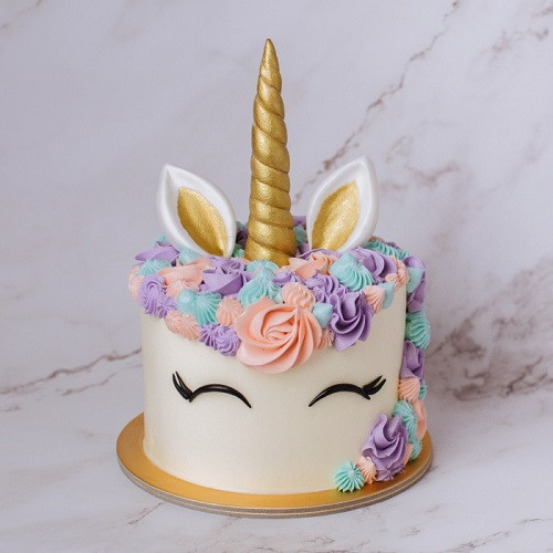 Unicorn themed birthday cake 8 inch round – 23sweets