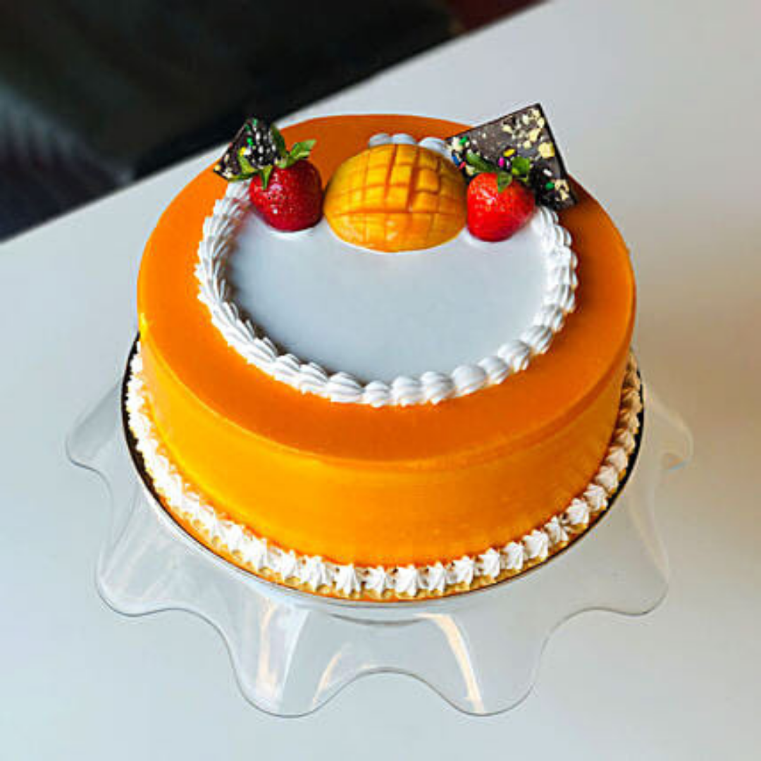 Two Tier Mango Cake With Cream Cheese Frosting - Boy.eatsworld