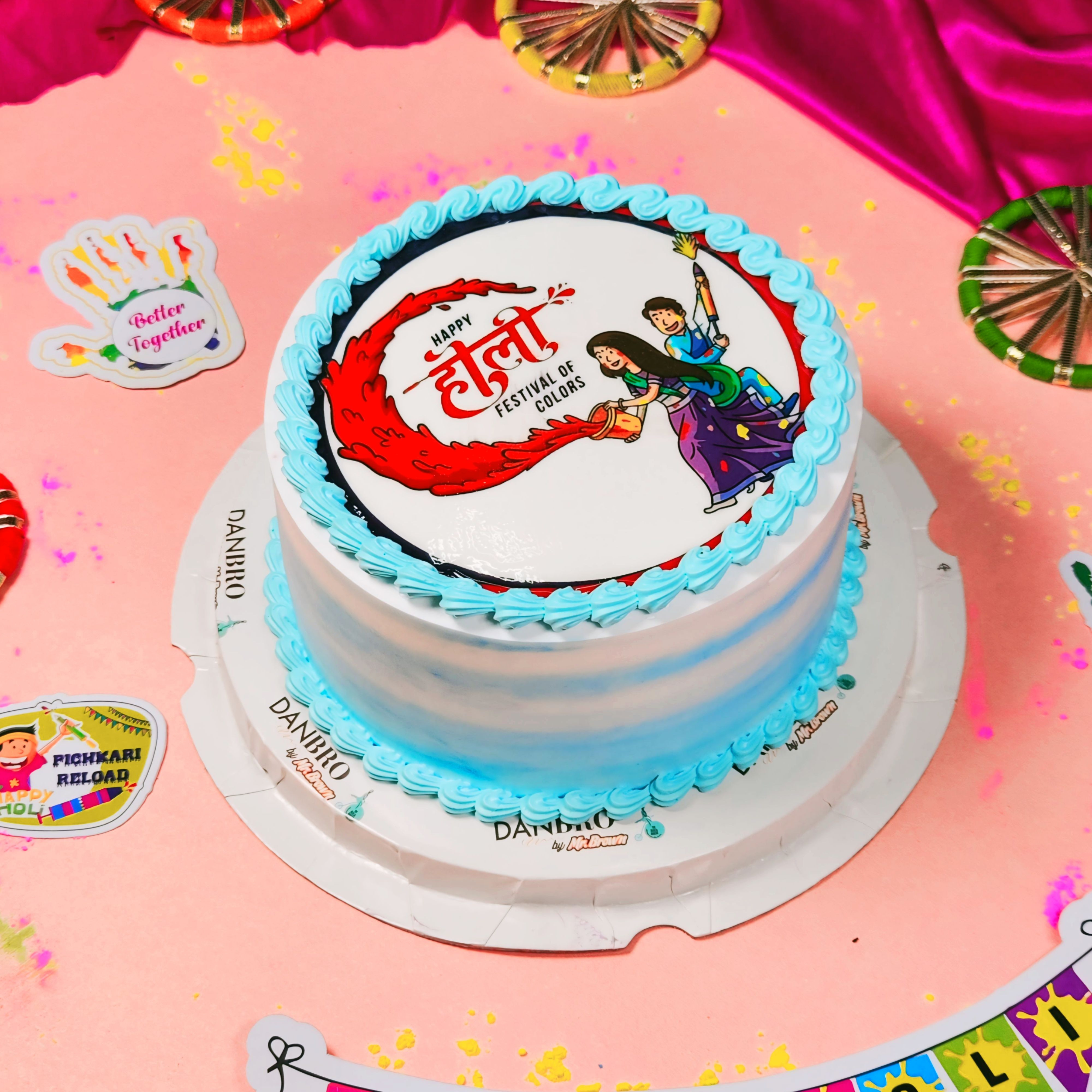 Holi Cakes in 2024 | Order Holi Theme Cake via FNP