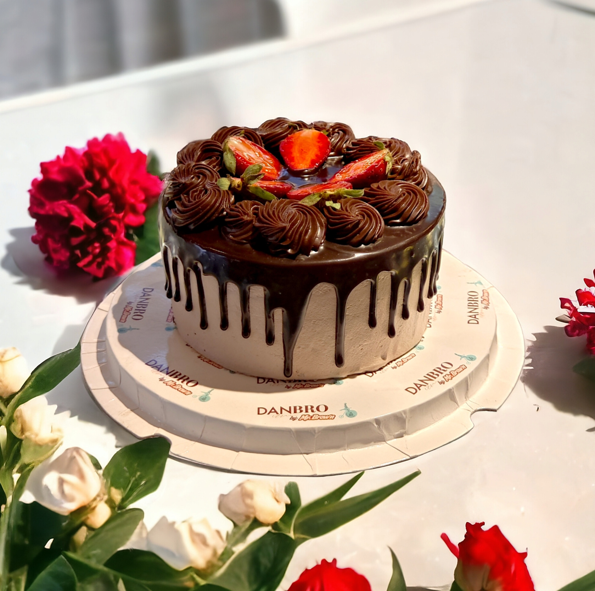 Strawberry Dark Chocolate Truffle Cake - Cake by Courtney