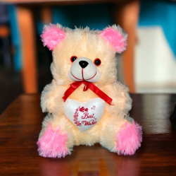 Soft Mini Cream Teddy Bear with Heart