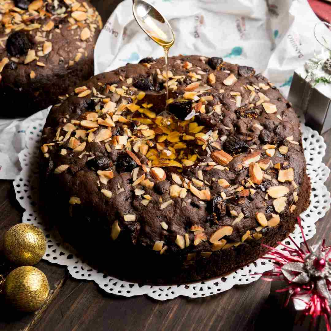 Eggless christmas fruit cake recipe | How to make fruit cake without eggs