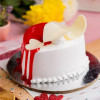 White Forest  Heart Cake