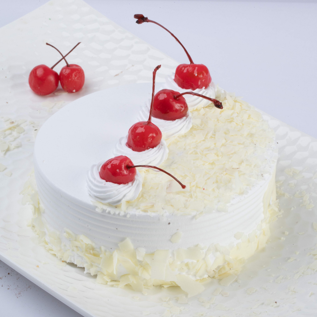 White forest designed cake
