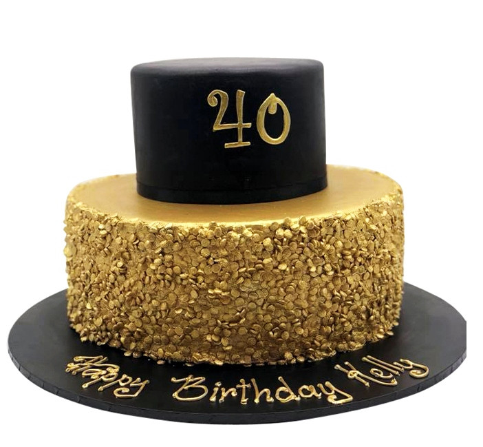 Golden Jubilee Anniversary Cake