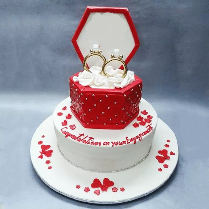Personalised Engagement Cake | D Cake Creations