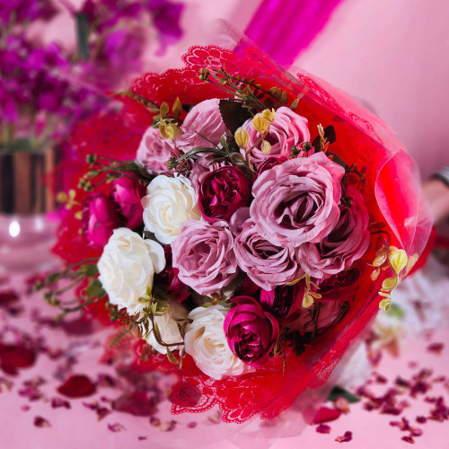 Red and Pink Flower Bouquet