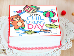 Childrens day Pineapple Photo Cake