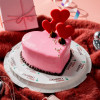 Elegant Valentines Fresh Fruit Cake