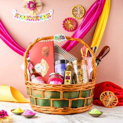 Beautiful Green Holi Basket