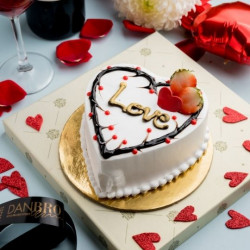 White Forest Love Cake