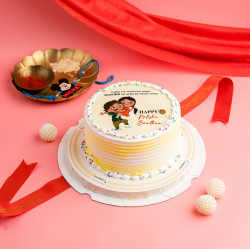 Butterscotch Eggless Rakhi Cake (500g)