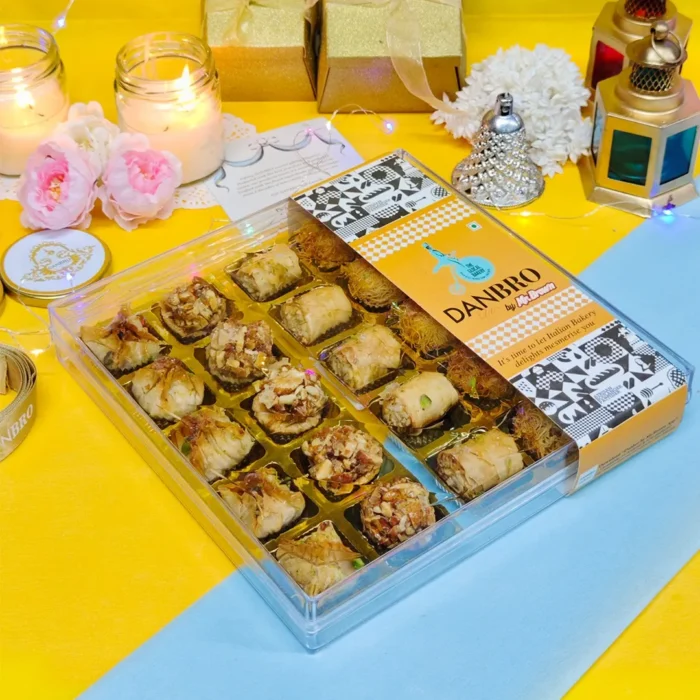 Danbro Crystal Diamond Baklawa Box – 25 Assorted Gourmet Baklawa Pieces for Gifting & Celebrations - Image 1